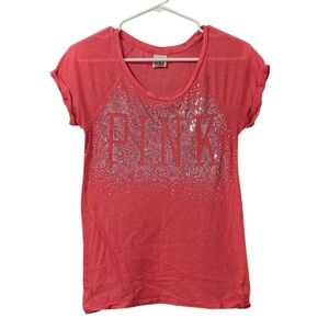 PINK Sequin Bling Short Sleeve